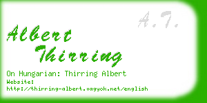 albert thirring business card